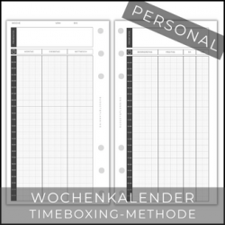 Timeboxing Kalender Personal