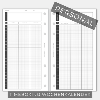 Personal Wochenplaner Timeboxing